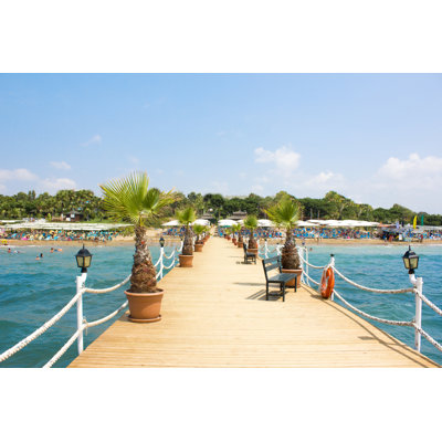 Wooden Pier Beach - Wrapped Canvas Print