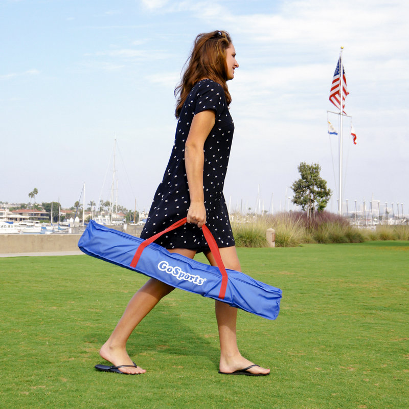 Portable Red and Blue PVC Cornhole Game Set with Bean Bags