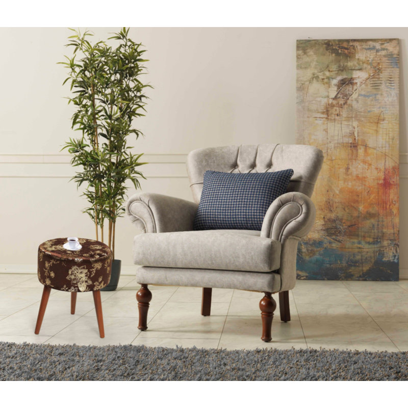 Flora Ottoman 107 Pattern, Brown
