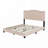 Upholstered Platform Bed with Tufted Velvet Headboard and Decorative Rivets, Modern Elegant Bed Frame-60350533-60350528
