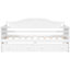 Lit de jour simple en bois blanc, 2 tiroirs pour l'organisation de la chambre à coucher, fabrication en pin, pas de sommier tapissier, idéal pour tout intérieur, conception de chalet traditionnelle, espace de rangement supplémentaire pour la structure, haute qualité