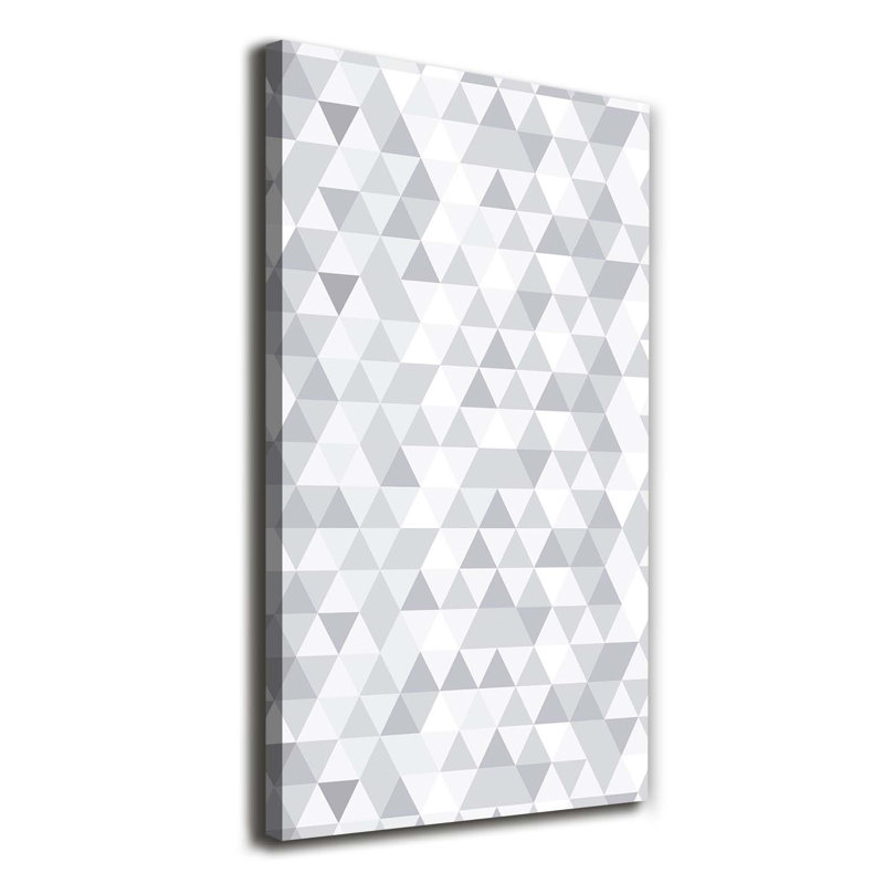 Gray Triangles - Wrapped Canvas Print