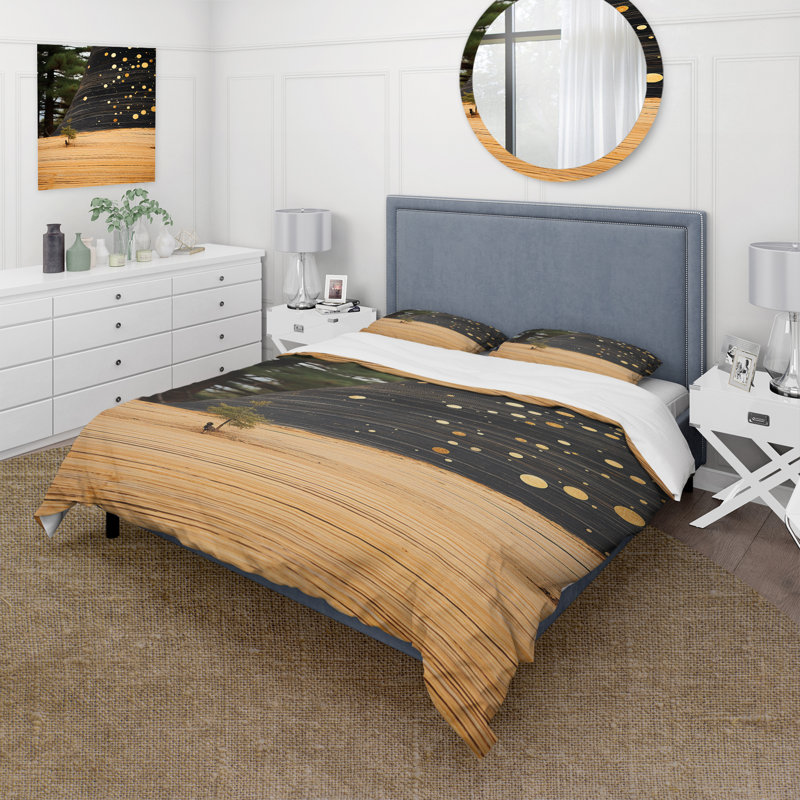 Ensemble de housse de couette Abstract Graceful Woodland I - Abstract, Housse de couette pour grand lit