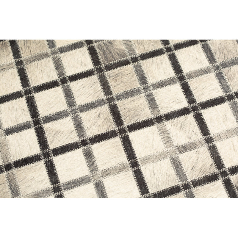 Tapis gris / noir Mikhail, Rectangle 5 pi x 7 pi