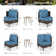 Carrboro Wicker Outdoor Patio Conversation Furniture Sectional Set With Two Coffee Tables