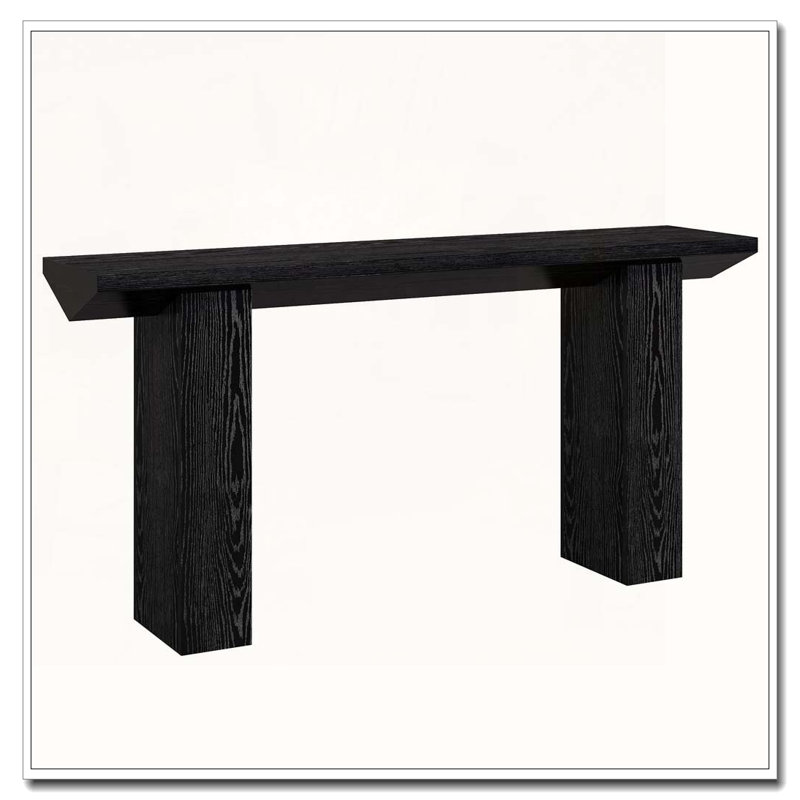 Industrial Farmhouse Console Table with Inverted Triangle Design