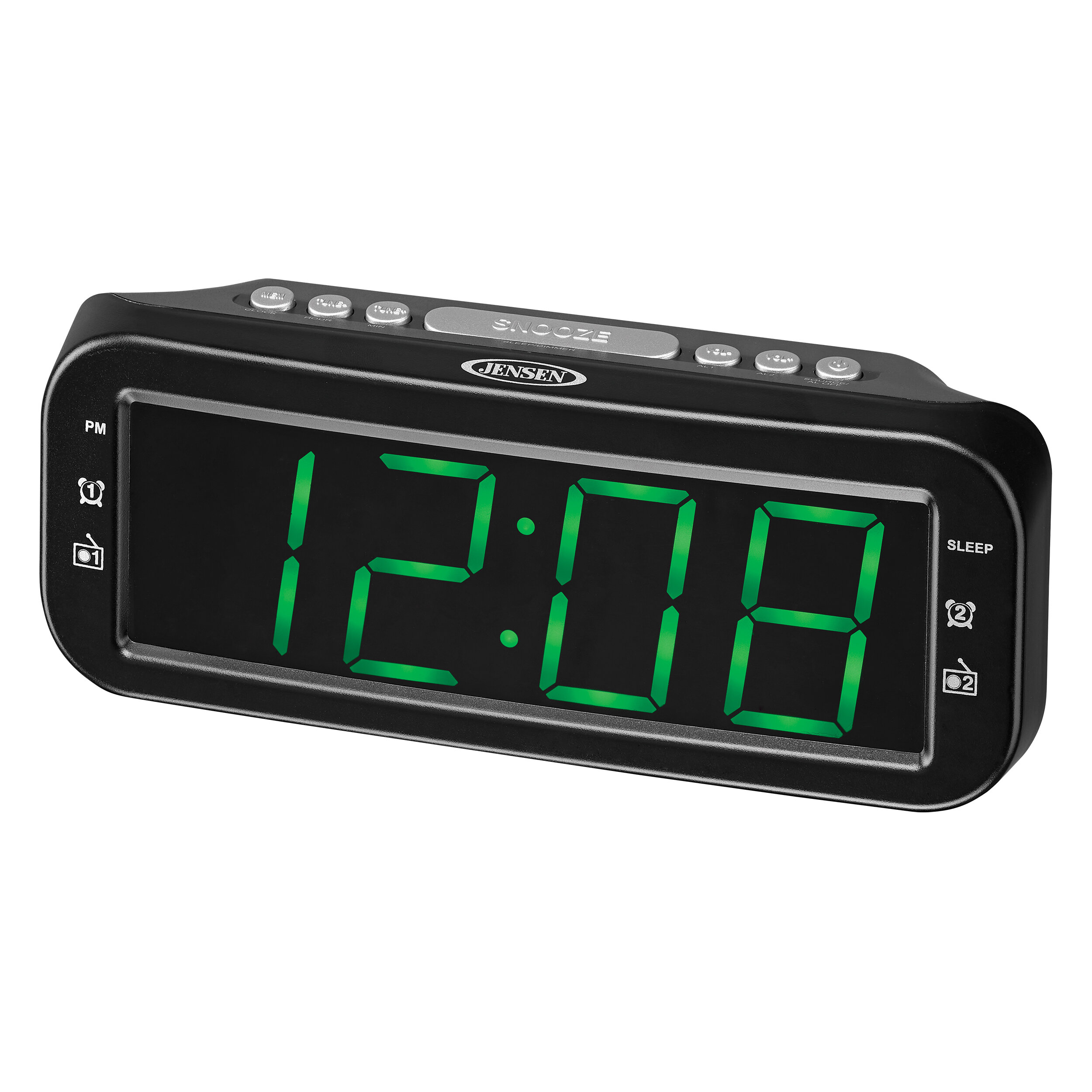 Latitude Run® Digital Electric Alarm Tabletop Clock in Black | Wayfair