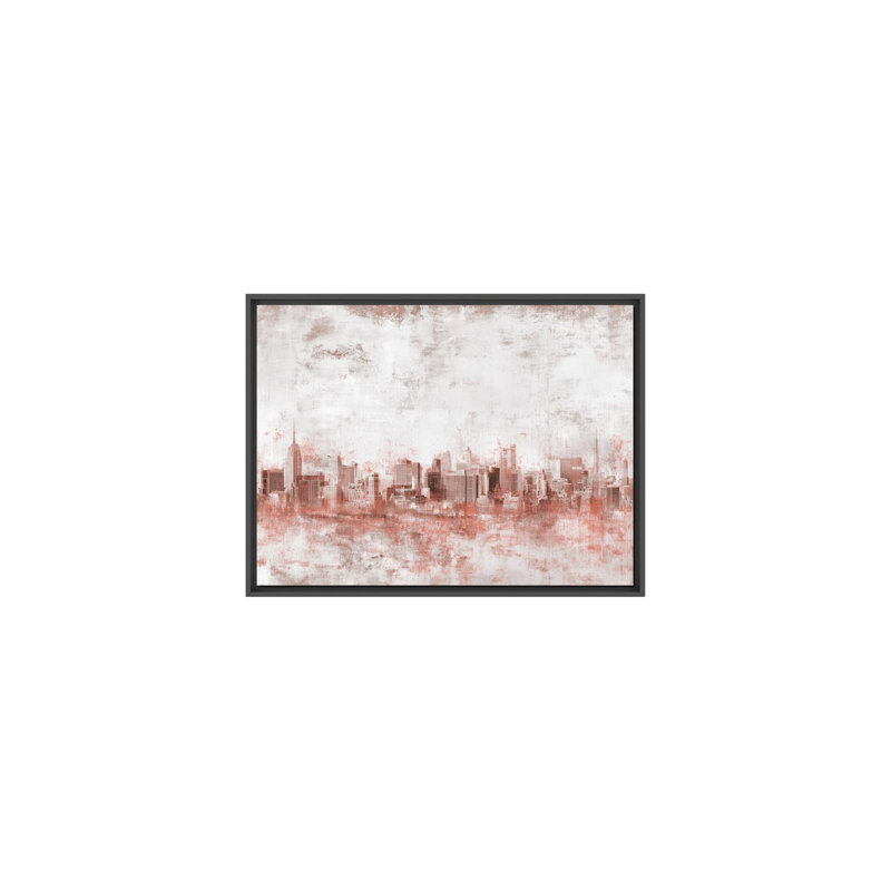 Skyline in Red, 40" H x 30" W
