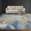 Tapis gris / bleu / ivoire de haute qualité noué à la main Canterbury-73602492
