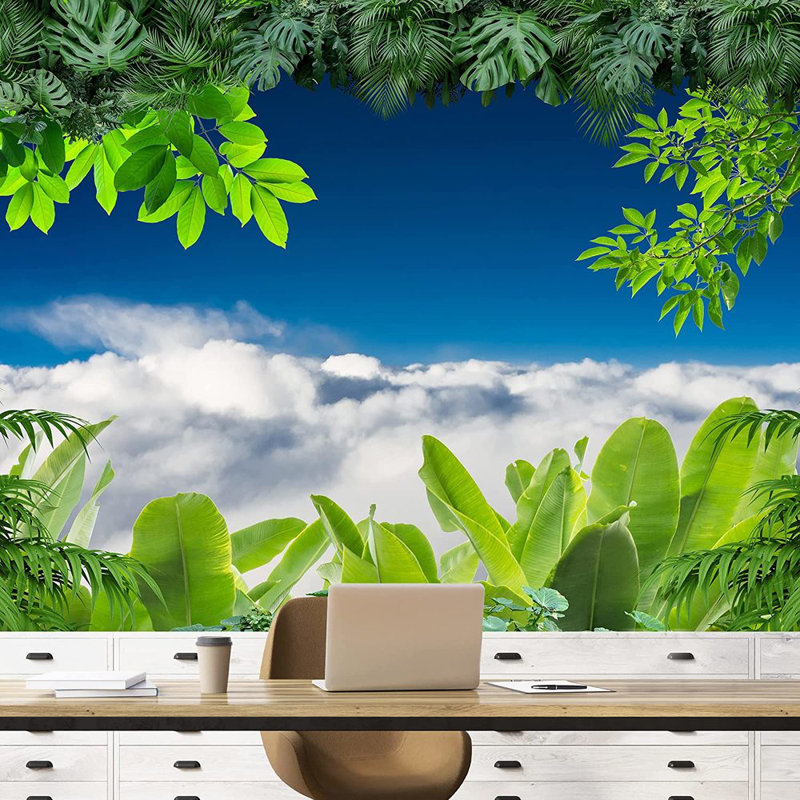 Murale tapisserie Jungle Leaf, L 100 po x l 144 po