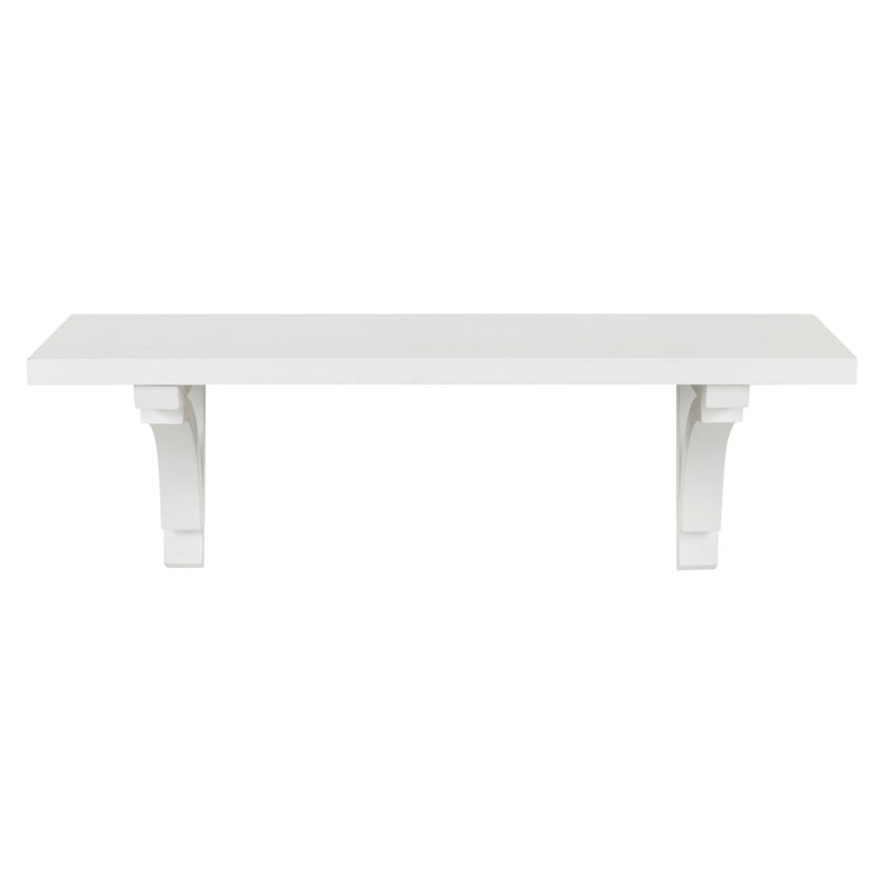 Hornyak Bracket Shelf, 8.8" H x 24" W x 8" D, White
