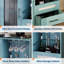 Wine Bar Cabinet with Tempered Glass Door & Rack , 30.7" Freestanding Modern Buffet Sideboard for Dining Room, Kitchen Coffee Bar & Liquor Storage Cabinet with Drawers and Glass Holder-841396842