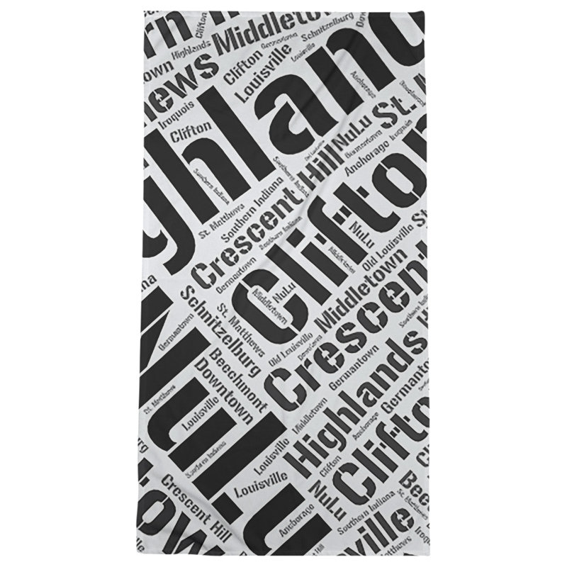 Bath Towel, Black, Microfiber, Louisville