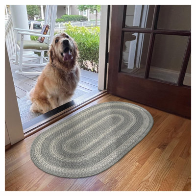 Tapis gris en jute tressé Dailee