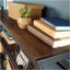Bureau avec rehausse, finition brune