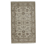 Hand-Knotted High-Quality Blue and Ivory Area Rug