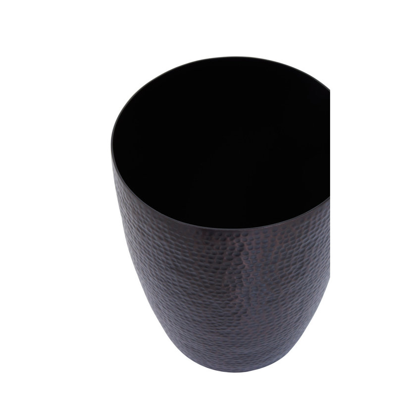 Strout Stainless Steel Open Waste Bin - 8L, Black