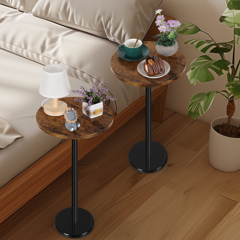 2-Pack Small Round Table - Brown