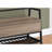 Modern Hallway Storage Bench, 42 Inches, Dark Taupe, Metal Construction 42" X 16", Taupe Finish, Black Frame, Included