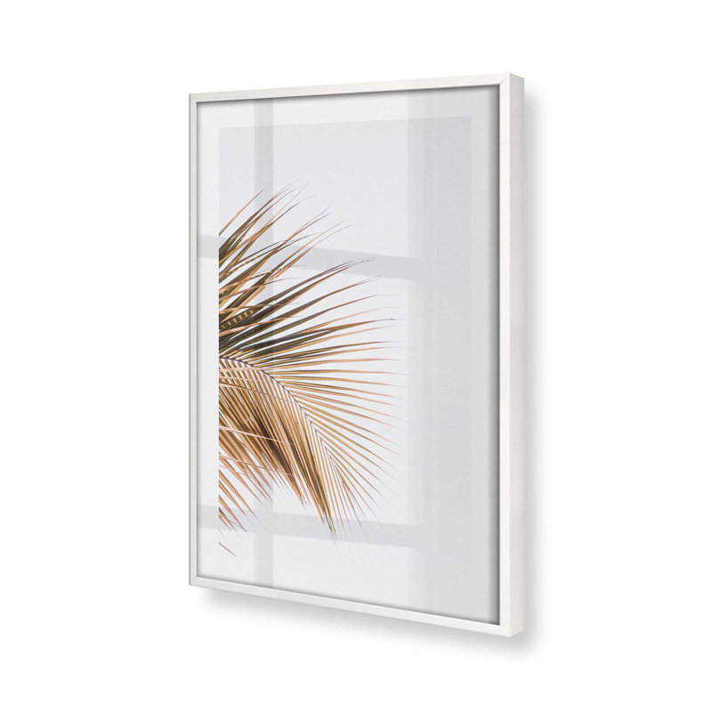 Palm Palm Harmony, dans un cadre,, Cadre opaque blanc, H 11 po x l 9 po x P 1,25 po