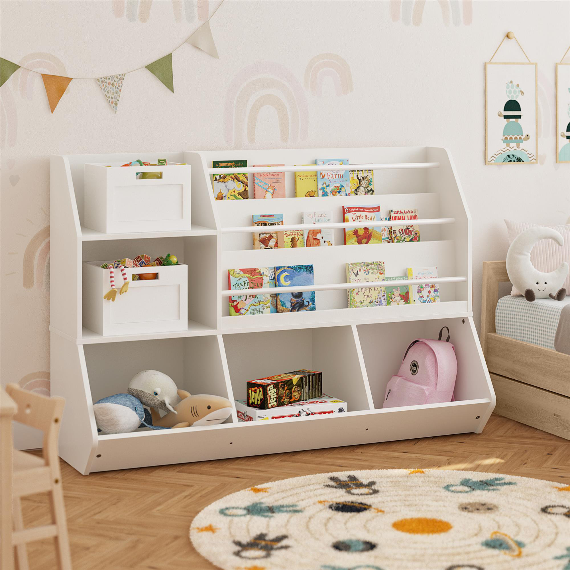 Harriet Bee Kambrea Kids Extra Large Book and Toy Storage Organizer & Reviews | Wayfair