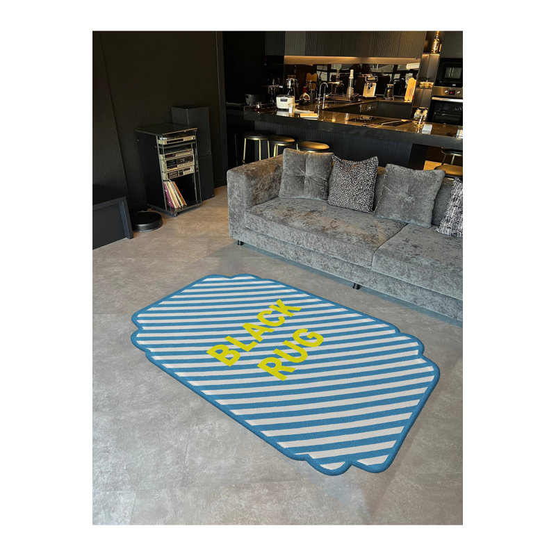 Tapis tissé à rayures crème Mosso, 3'3" x 4'11"