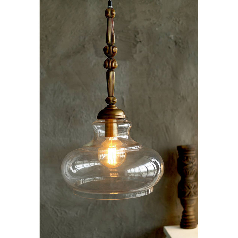 Lampe suspendue verte Home Decor, 9,4 x 9,4 x 16,9 po