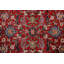 Tapis rouge en laine noué à la main de conception unique 6 pi 5 po x 9 pi 7 po New Age