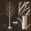 Bouleau artificiel blanc illuminé 6 pi avec 120 lumières DEL blanc chaud, branches flexibles pour décoration de mariage de Noël, utilisation intérieure seulement, paquet de 1-772702990-772702988