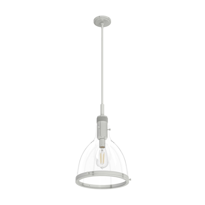 Van Nuys 1 Light Bell Pendant, Brushed Nickel, 21" H x 13" W x 13" D