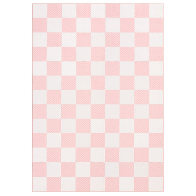 Tapis géométrique moderne lavable à carreaux
