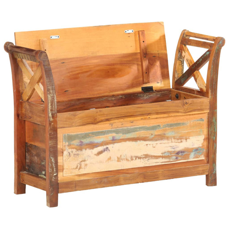 Hall Bench 40.6"x13"x28.3" Solid Mango Wood, Reclaimed Wood
