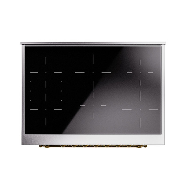 ILVE Nostalgie II Noblesse 36 in Induction Range, Glossy Black/Brass