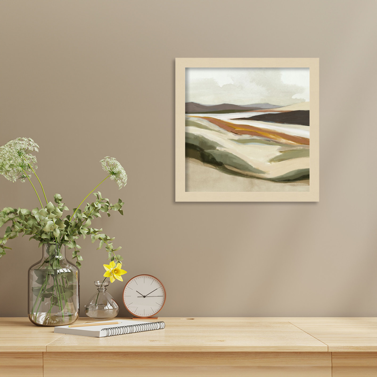 Fast Land Print by Jacob q, Brown, 13" H x 13" W