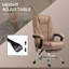 Fauteuil de massage avec repose-pieds, fauteuil de bureau de direction avec 6 points de vibration et chaleur-632310246