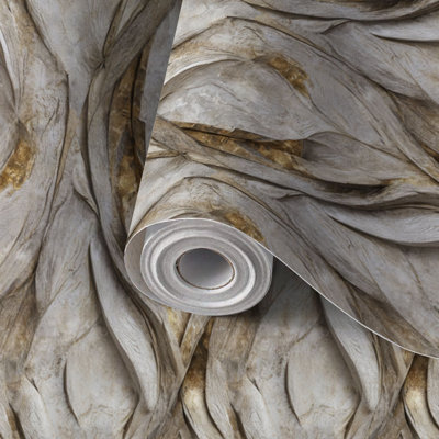Papier peint auto-adhésif adhésif décoratif aux tons neutres auto-adhésif et amovible 17,7 po x 118 po (45 x 300 cm)
