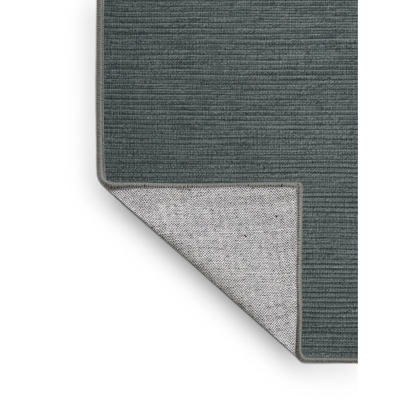 Machine Washable Solid Gray Area Rug, Square 3'