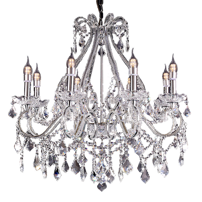 Andesine 8 - Light Glass Dimmable Classic / Traditional Chandelier