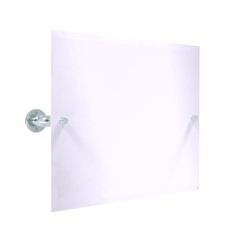 Miroir de salle de bain Bayer, 26 po x 24,5 po, Chrome poli