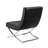 Magdaia 25"W Tufted Leather Upholstered Armless Accent Lounge Chair with Stainless Steel Leg (Set Of 2)-1835962682