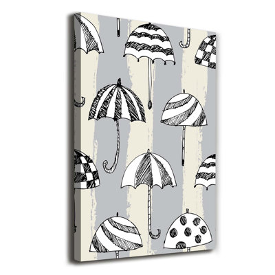 Umbrellas - Wrapped Canvas Print