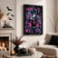 Art gothique sur toile, "Goth Girl with Neon"-159655581