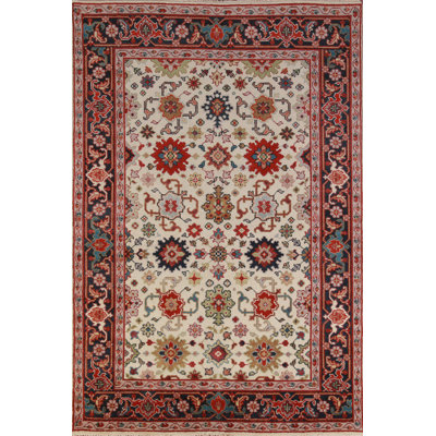 Geometric Oushak Indian Area Rug 6x9
