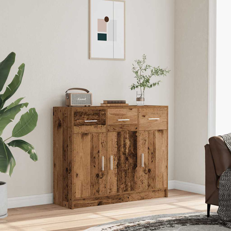 Malikhi 3 - Door Rectangle Accent Cabinet, Old Wood
