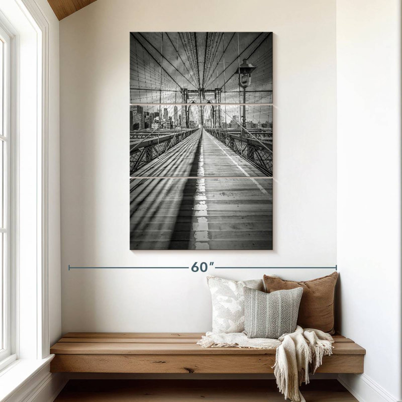 Lilie Brooklyn Bridge Shadow, 50" H x 32" W
