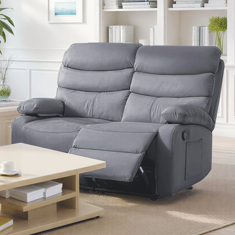 3 Seater Reclining Sofa, Grey, 3