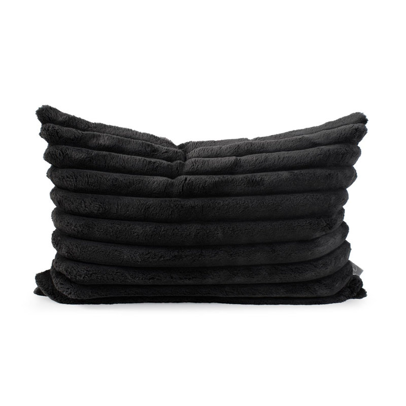 Oreiller Shar Pei , Rectangle H 14 po x l 22 po, Noir, Polyester