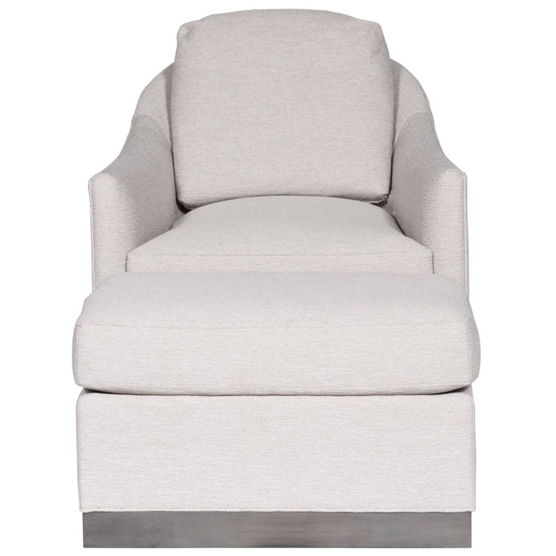 Ferrin Plinth Base Ottoman, Nadia Parchment, Wrenn
