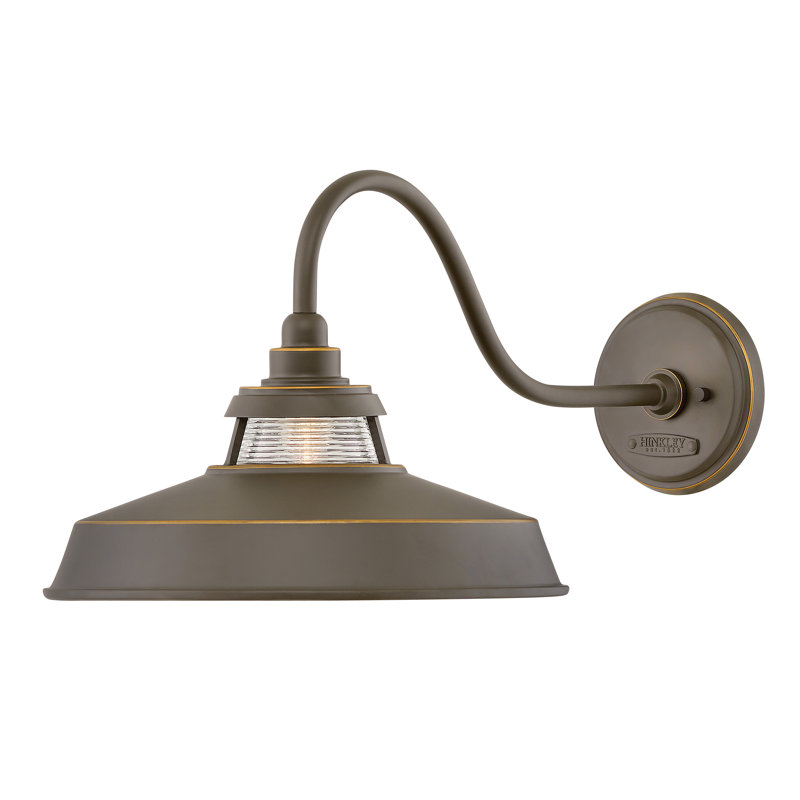 Troyer 1-Light Outdoor Wall Lantern, 11.5" H x 14" W x 24" D, Oil Rubbed Bronze