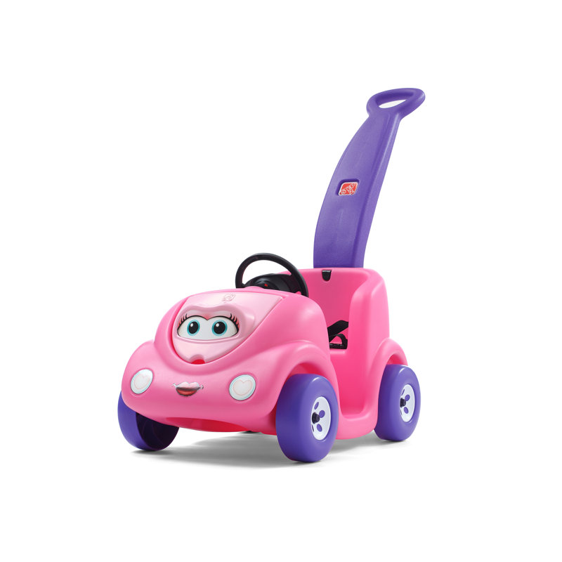 Pink and Purple Durable Plastic Push Around Buggy Car